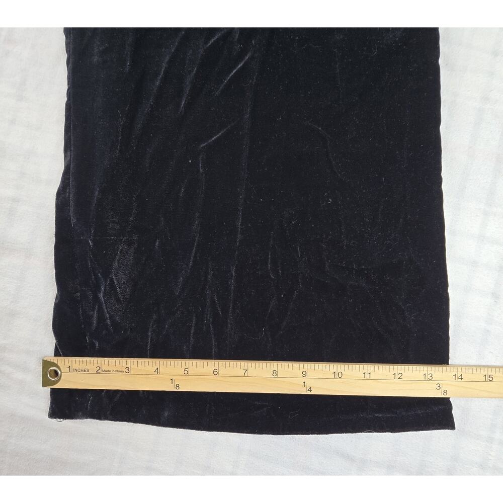 J. CREW Velvet Spaghetti Strap Wide Leg Cropped Jumpsuit Whimsigoth Black 12 - Picture 7 of 14